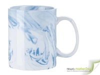 Keramiktasse im Marmor Design - Blau